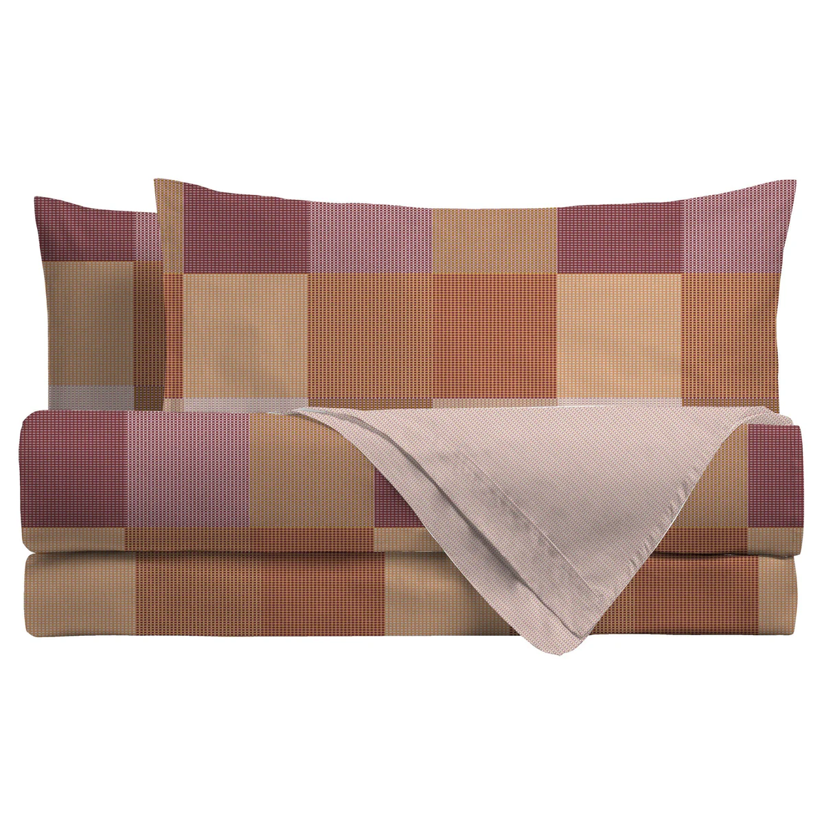 Di-Maestro-Completo-Letto-in-Puro-Cotone-Singolo-Carter-Burgundy